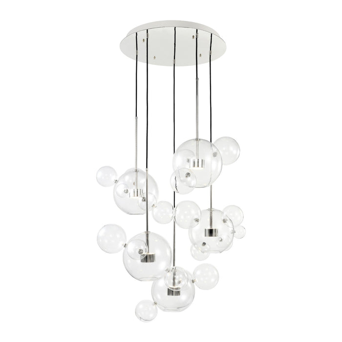 Zeev Lighting CD10381-10-PN LED Chandelier, Polished Nickel
