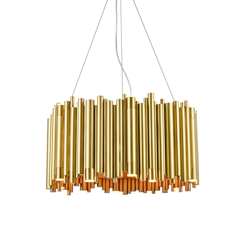 Zeev Lighting CD10394-12+8-AGB 28 Light Chandelier, Aged Brass