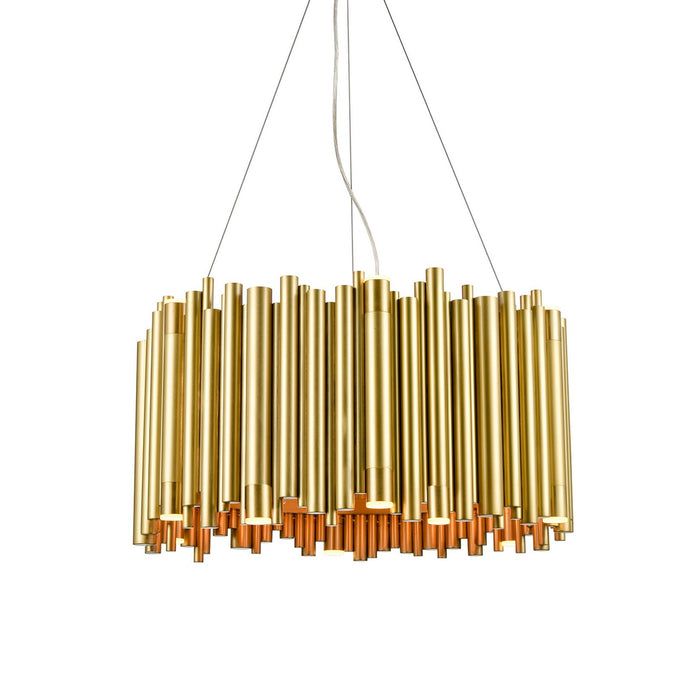 Zeev Lighting CD10394-12+8-AGB 28 Light Chandelier, Aged Brass