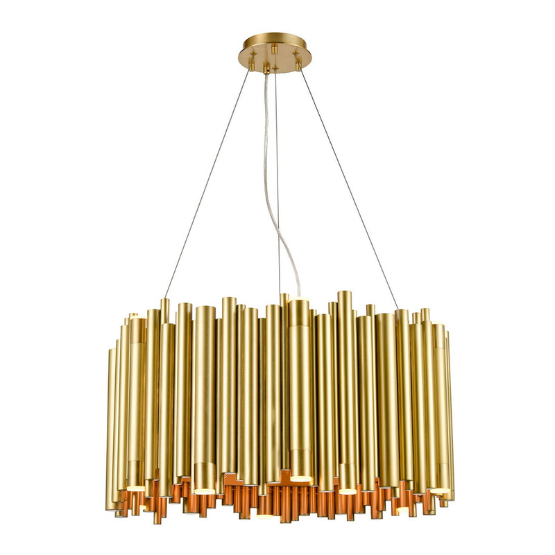 Zeev Lighting CD10394-12+8-AGB 28 Light Chandelier, Aged Brass