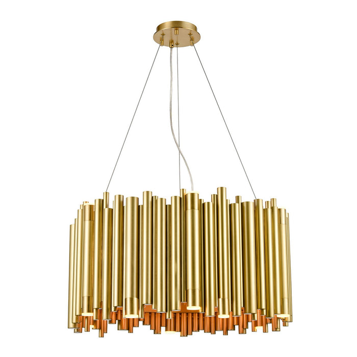 Zeev Lighting CD10394-12+8-AGB 28 Light Chandelier, Aged Brass