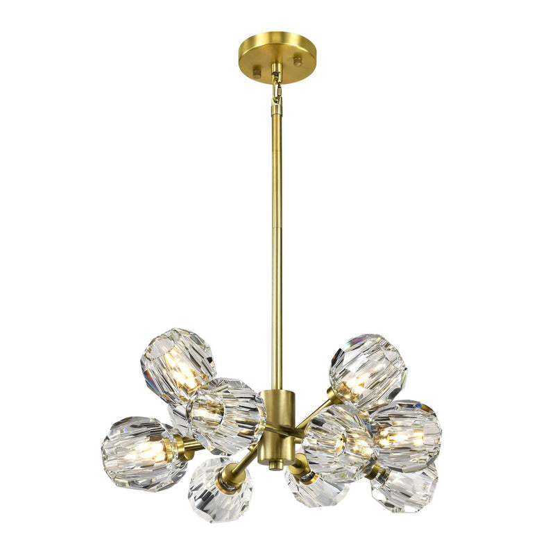 Zeev Lighting CD10506-12-AGB 12 Light Chandelier, Aged Brass