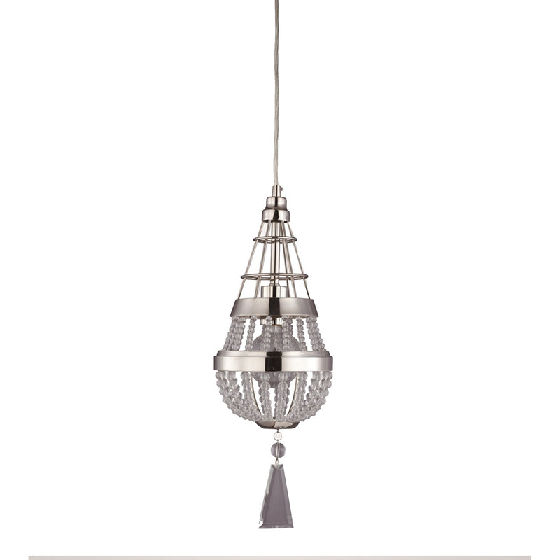Zeev Lighting MP40006-1-PN-CLC One Light Mini Pendant, Polished Nickel