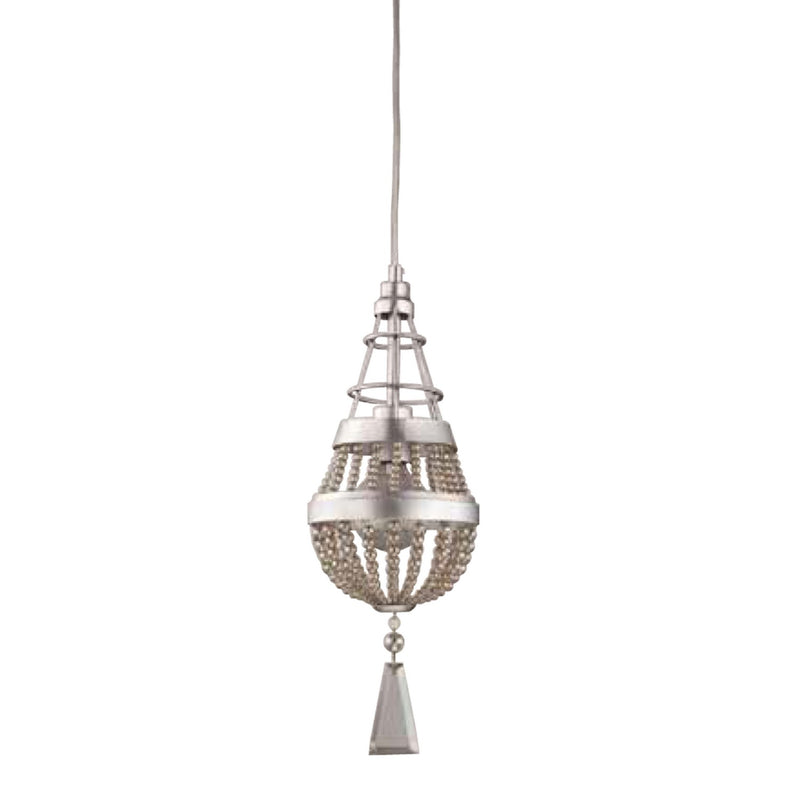 Zeev Lighting MP40007-1-PS-SC One Light Mini Pendant, Painted Silver
