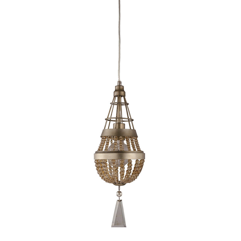 Zeev Lighting MP40008-1-PSG-CC One Light Mini Pendant, Painted Gold