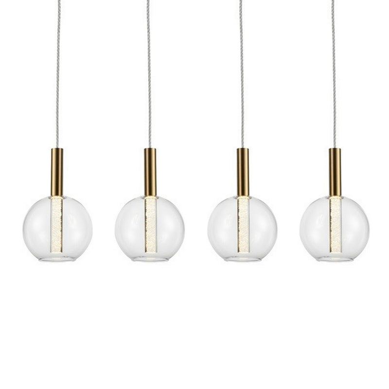 Zeev Lighting MP40040-LED-GB LED Mini Pendant, Golden Brass