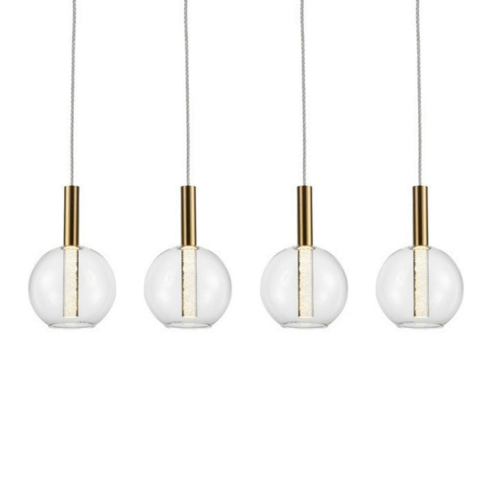 Zeev Lighting MP40040-LED-GB LED Mini Pendant, Golden Brass