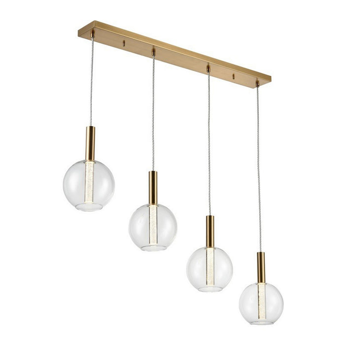 Zeev Lighting MP40040-LED-GB LED Mini Pendant, Golden Brass