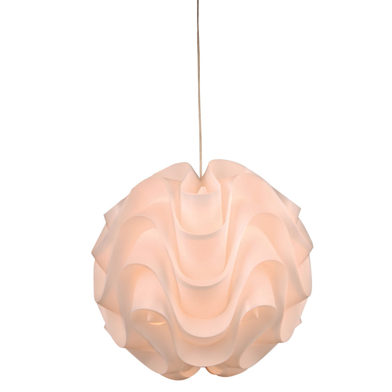 Zeev Lighting P30024L-1-CH-WH One Light Pendant, Chrome