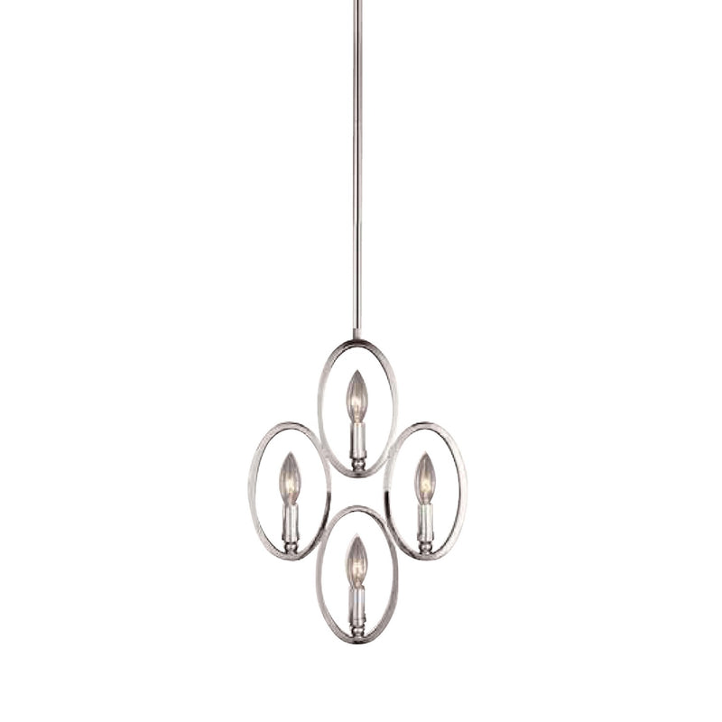 Zeev Lighting P30028-4-CH Four Light Pendant, Chrom