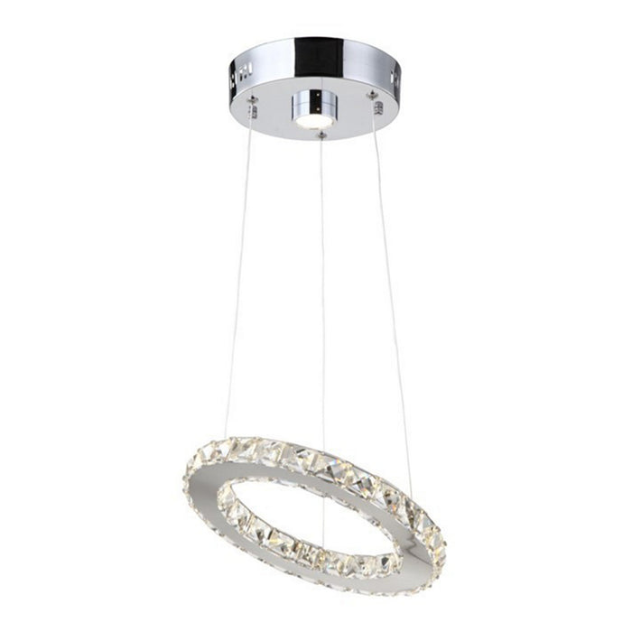 Zeev Lighting P30029-LED-CH-D LED Pendant, Chrome
