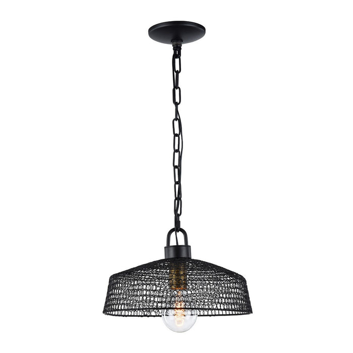 Zeev Lighting P30066-1-DBZ One Light Pendant, Dark Bronze