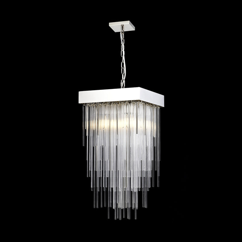 Zeev Lighting P30108-4-PN Four Light Pendant, Polished Nickel