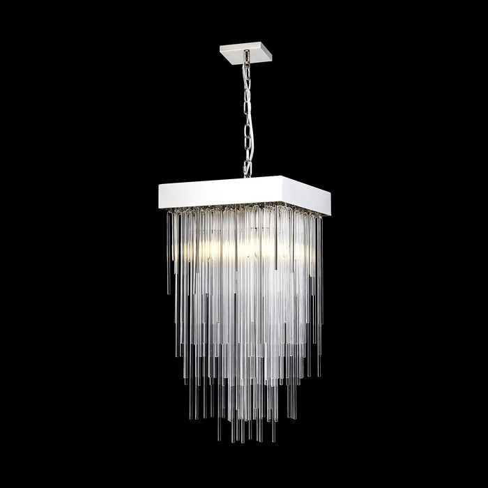 Zeev Lighting P30108-4-PN Four Light Pendant, Polished Nickel