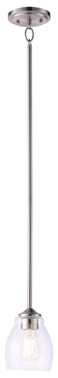 Minka-Lavery 2430-84 One Light Pendant, Brushed Nickel