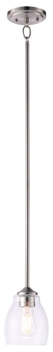 Minka-Lavery 2430-84 One Light Pendant, Brushed Nickel