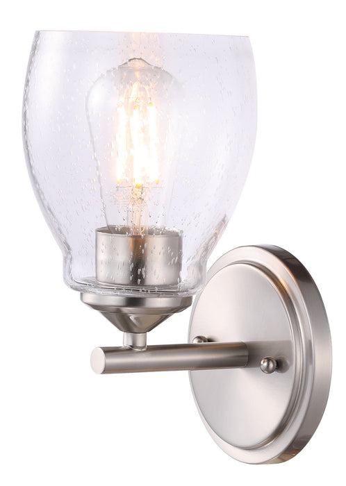 Minka-Lavery 2431-84 One Light Wall Lamp, Brushed Nickel
