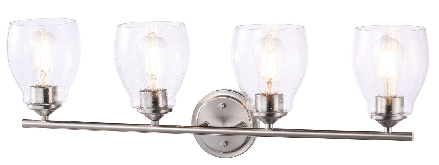 Minka-Lavery 2434-84 Four Light Wall Lamp, Brushed Nickel