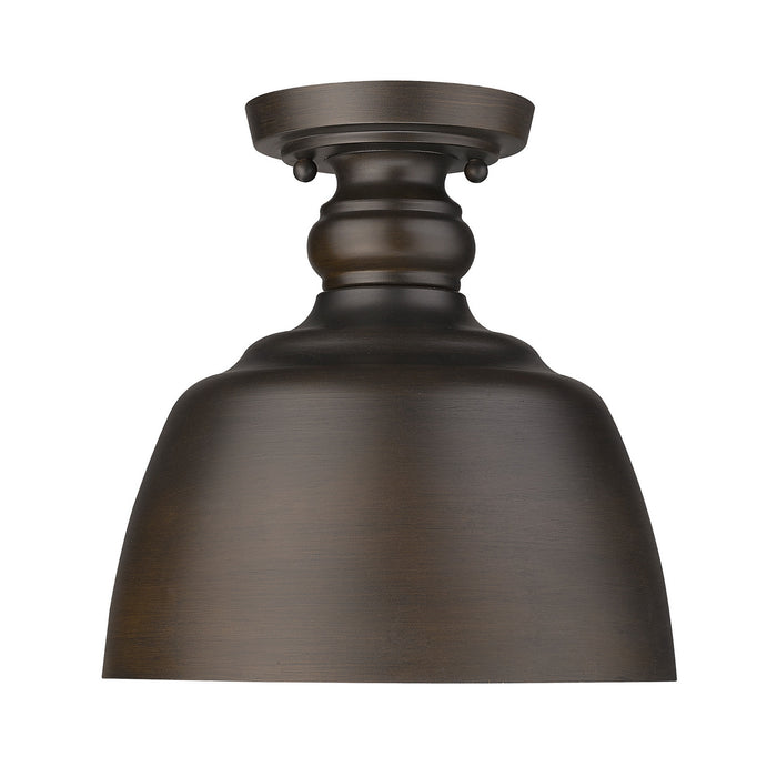Golden 0316-FM RBZ One Light Flush Mount, Rubbed Bronze