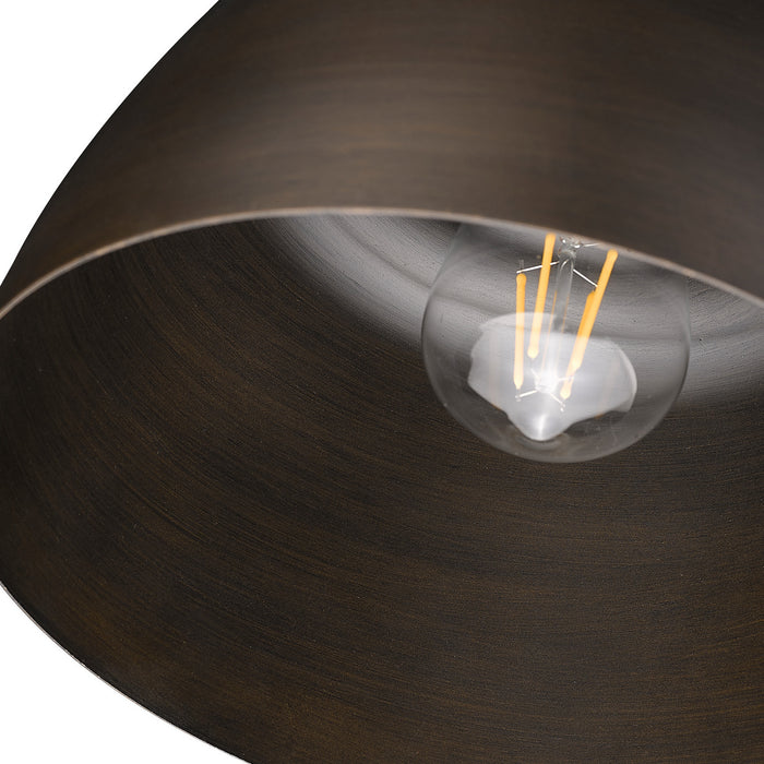Golden 0316-FM RBZ One Light Flush Mount, Rubbed Bronze
