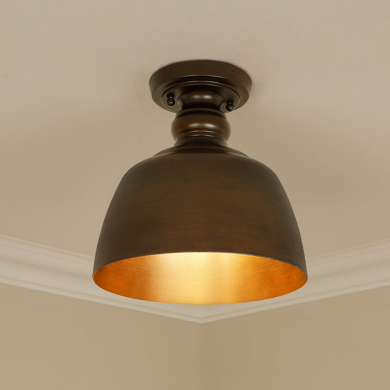 Golden 0316-FM RBZ One Light Flush Mount, Rubbed Bronze