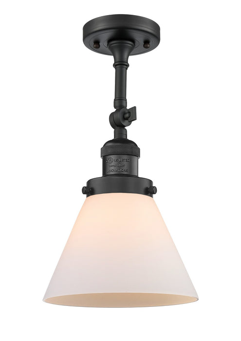 Innovations 201F-BK-G41-LED LED Semi-Flush Mount, Matte Black
