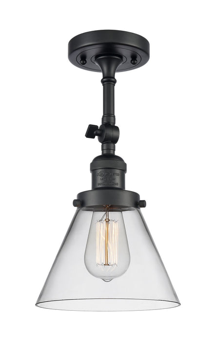 Innovations 201F-BK-G42-LED LED Semi-Flush Mount, Matte Black