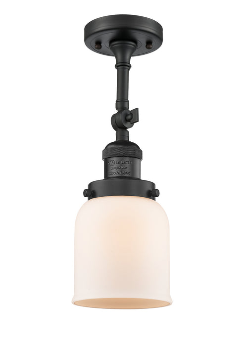 Innovations 201F-BK-G51 One Light Semi-Flush Mount, Matte Black