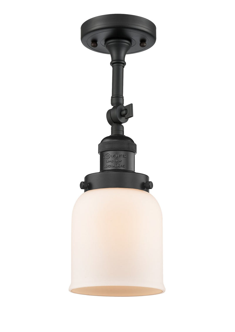 Innovations 201F-BK-G51-LED LED Semi-Flush Mount, Matte Black