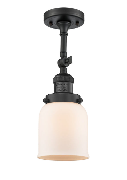 Innovations 201F-BK-G51-LED LED Semi-Flush Mount, Matte Black