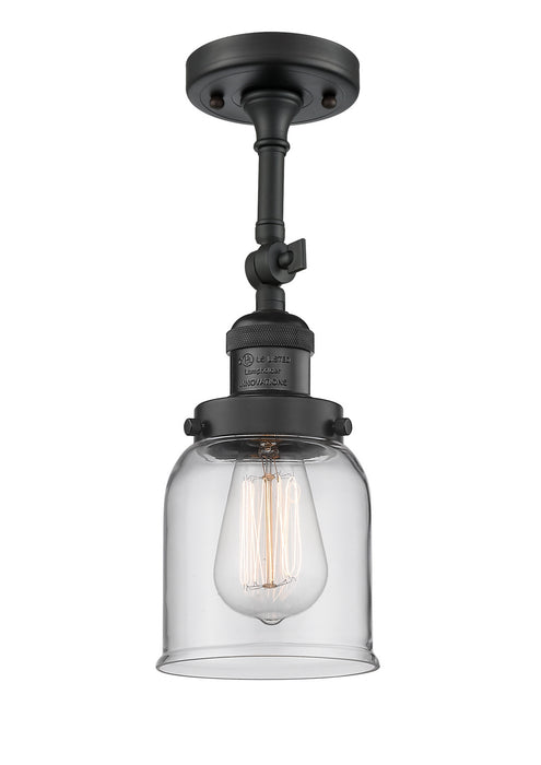 Innovations 201F-BK-G52 One Light Semi-Flush Mount, Matte Black