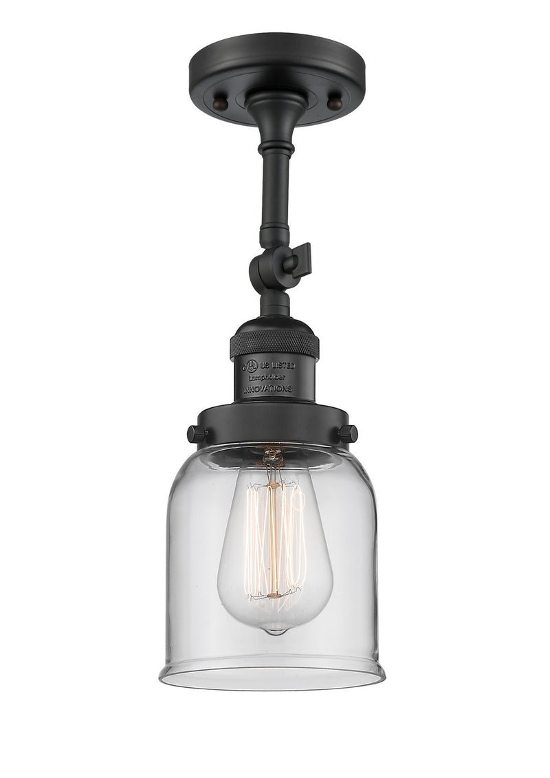 Innovations 201F-BK-G52-LED LED Semi-Flush Mount, Matte Black