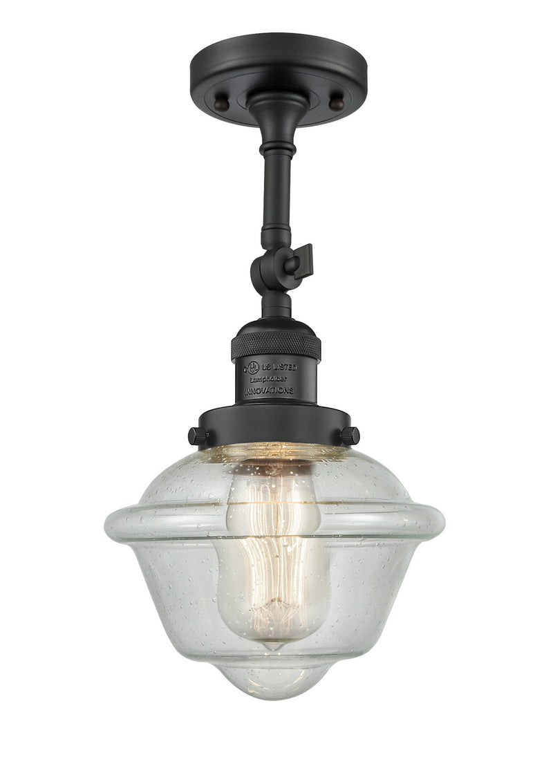 Innovations 201F-BK-G534-LED LED Semi-Flush Mount, Matte Black