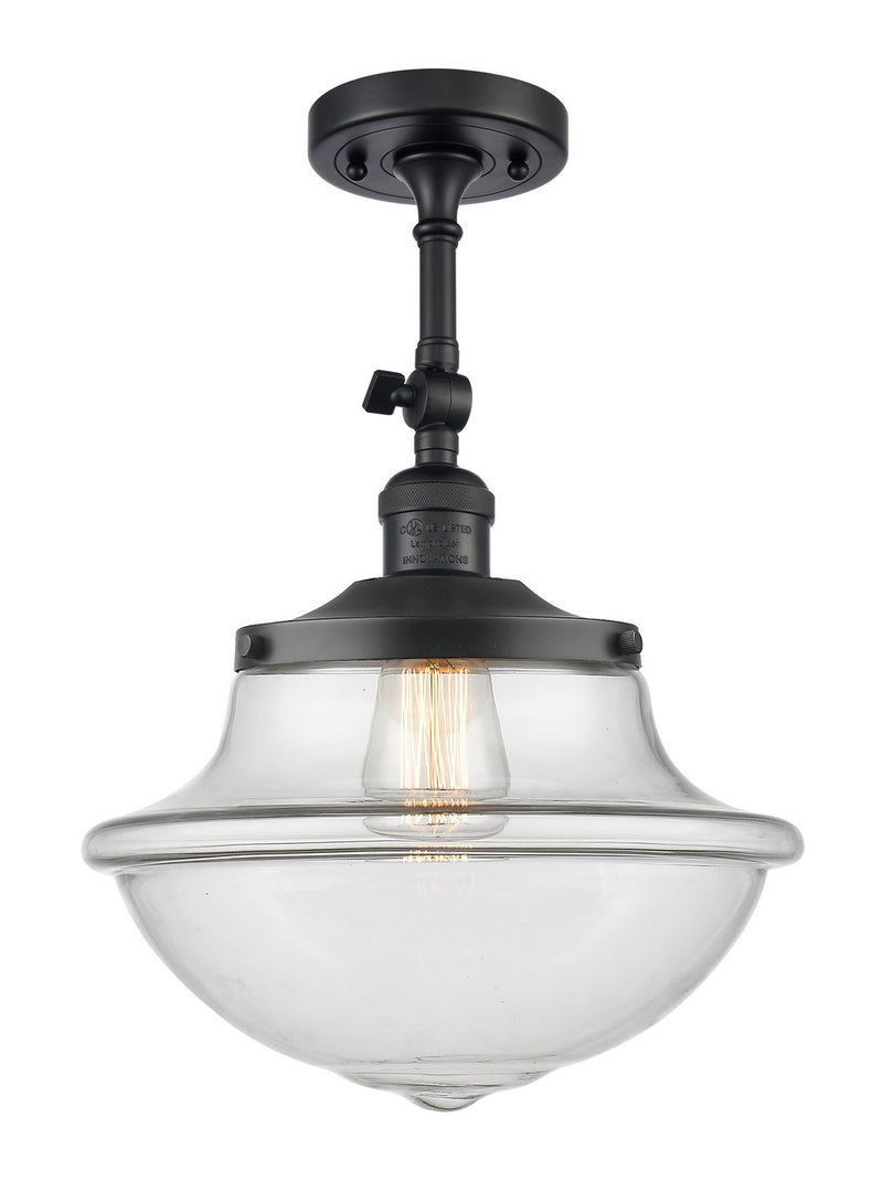 Innovations 201F-BK-G542-LED LED Semi-Flush Mount, Matte Black