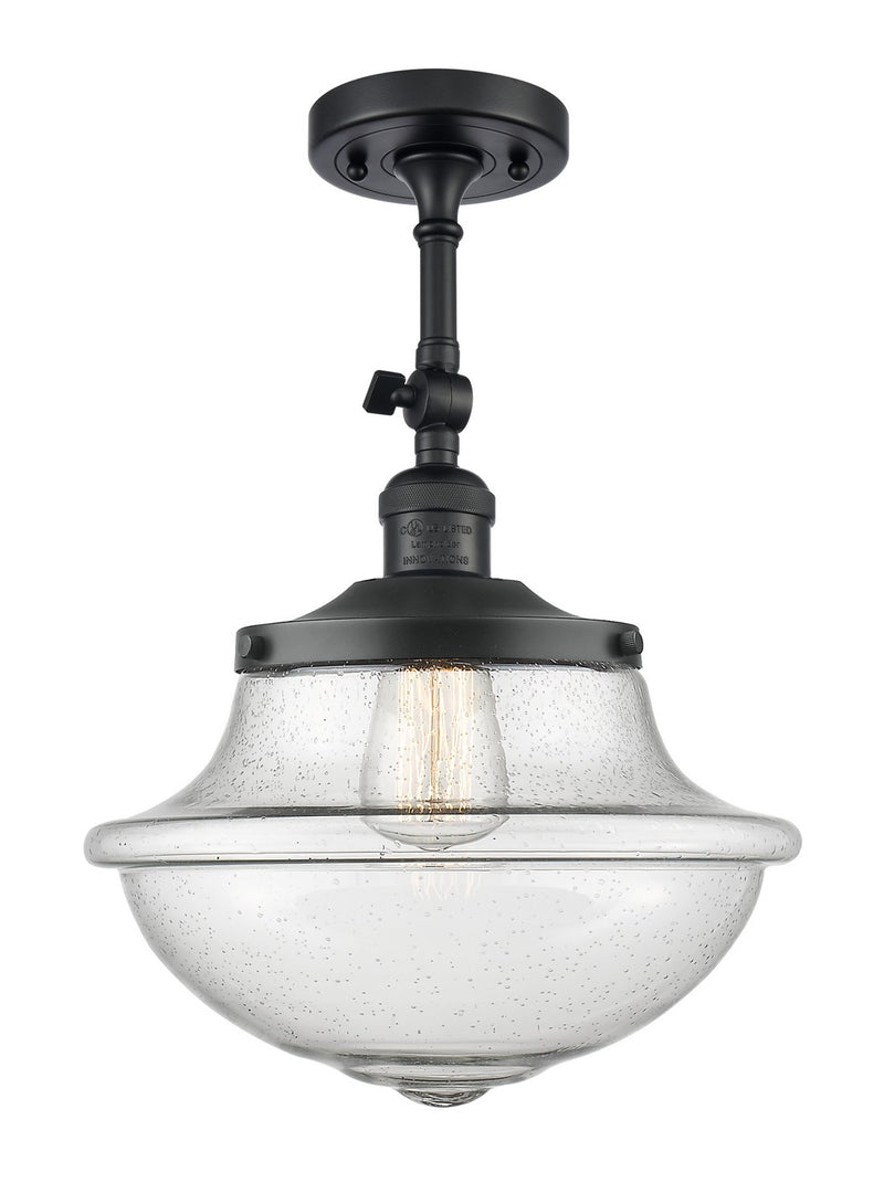 Innovations 201F-BK-G544-LED LED Semi-Flush Mount, Matte Black