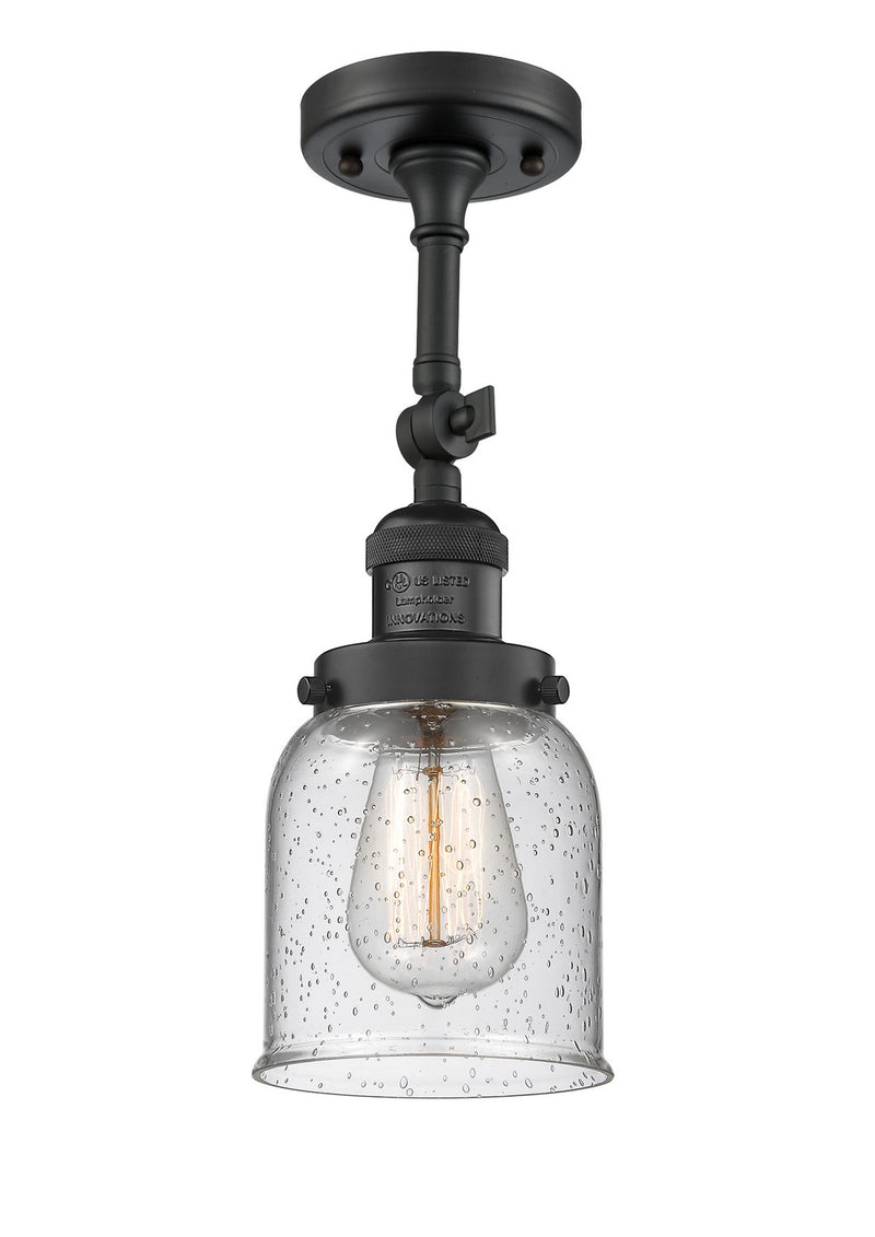 Innovations 201F-BK-G54-LED LED Semi-Flush Mount, Matte Black