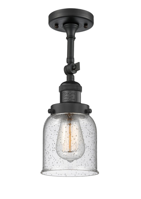 Innovations 201F-BK-G54-LED LED Semi-Flush Mount, Matte Black