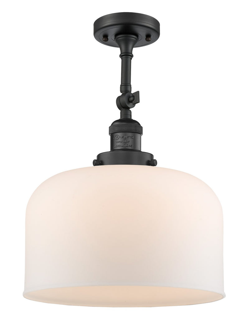 Innovations 201F-BK-G71-L-LED LED Semi-Flush Mount, Matte Black