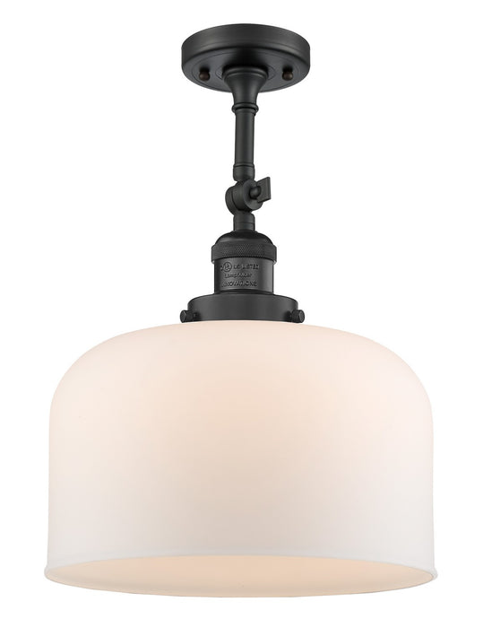 Innovations 201F-BK-G71-L-LED LED Semi-Flush Mount, Matte Black