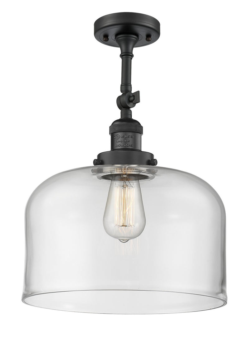 Innovations 201F-BK-G72-L-LED LED Semi-Flush Mount, Matte Black