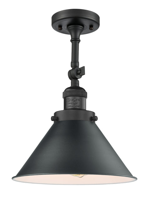Innovations 201F-BK-M10-BK-LED LED Semi-Flush Mount, Matte Black