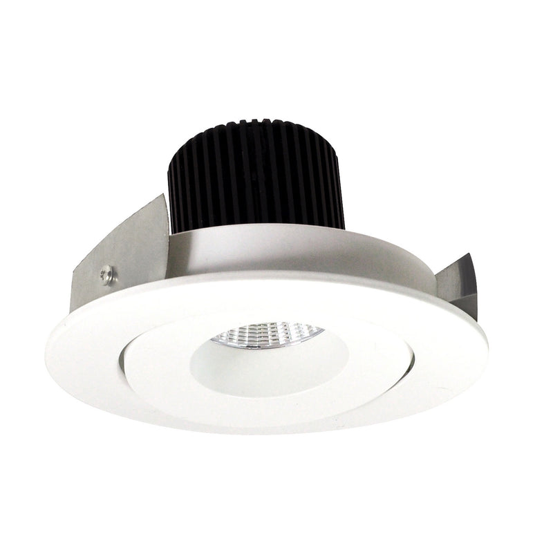 Nora Lighting NIO-4RGCDXMPW 4" Adj. Round Surface Gimbal, Matte Powder White
