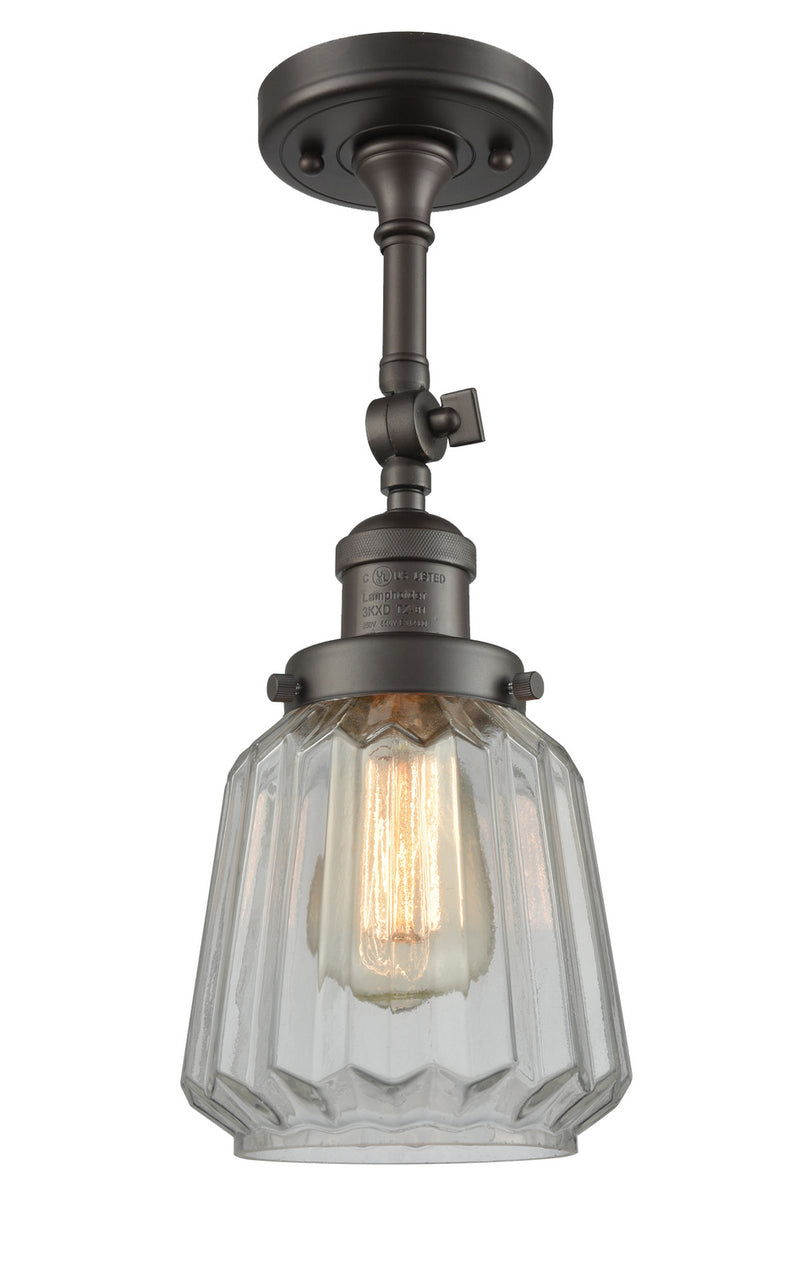 Innovations 201F-OB-G142-LED LED Semi-Flush Mount, Oil Rubbed Bronze