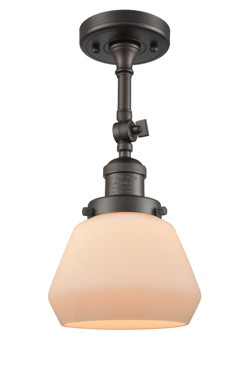 Innovations 201F-OB-G171 One Light Semi-Flush Mount, Oil Rubbed Bronze