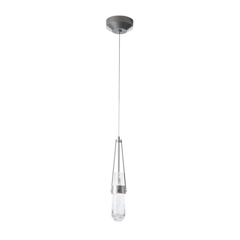Hubbardton Forge 161042-SKT-STND-85-YG0434 One Light Mini Pendant, Sterling