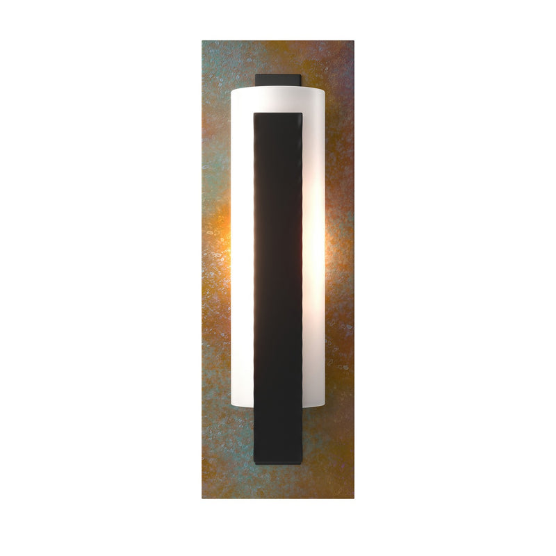Hubbardton Forge 217186-SKT-10-CP-GG0065 One Light Wall Sconce, Black