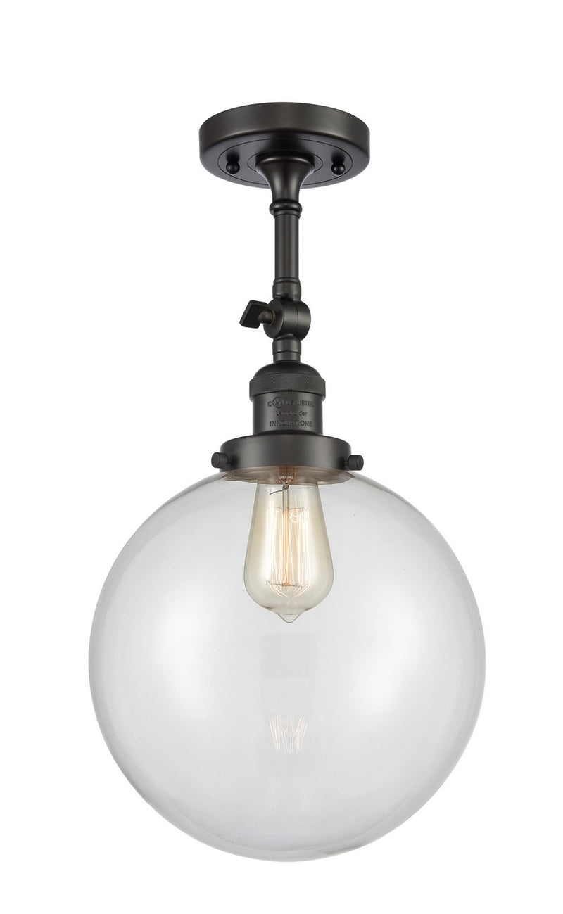 Innovations 201F-OB-G202-10-LED LED Semi-Flush Mount, Oil Rubbed Bronze