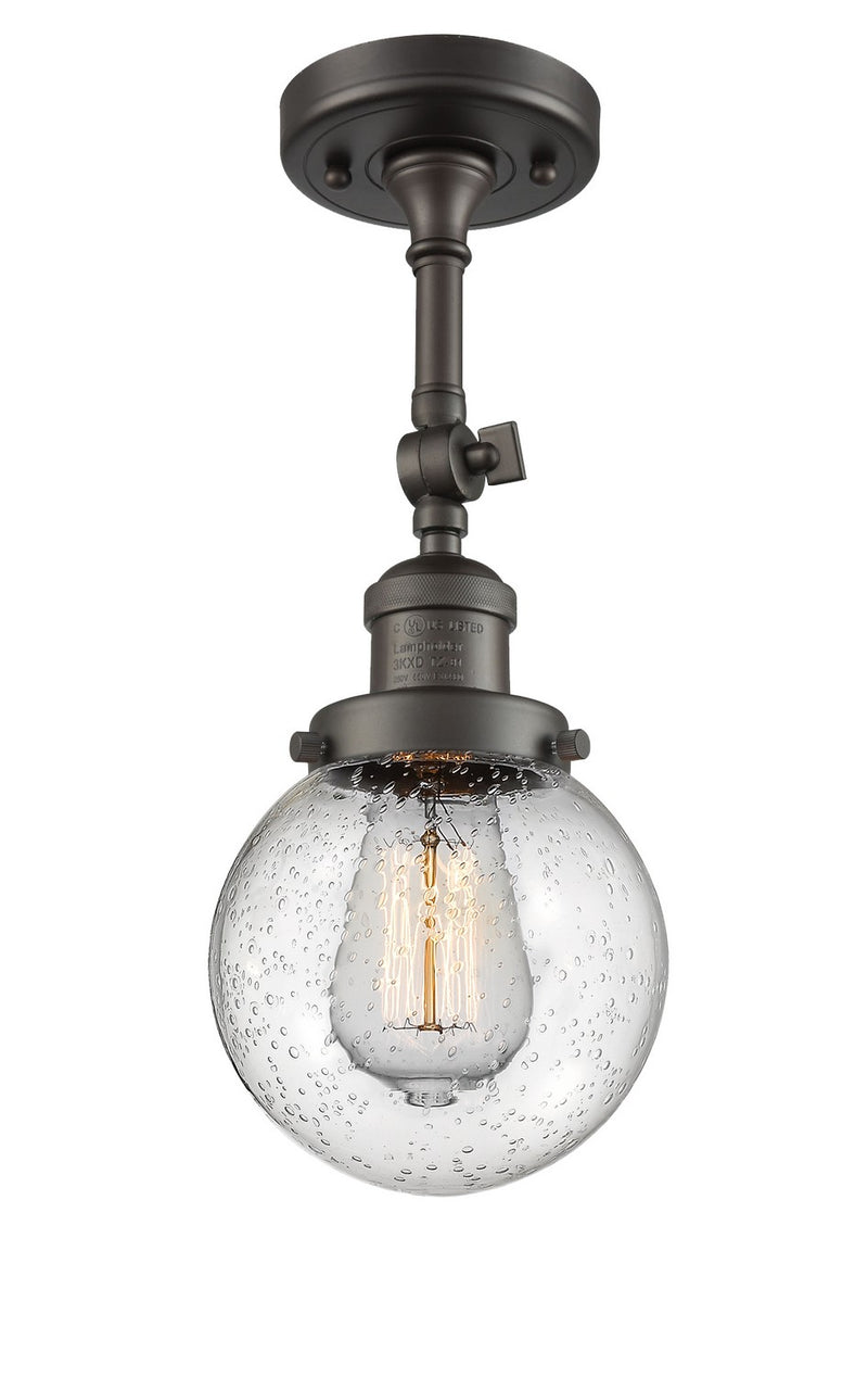 Innovations 201F-OB-G204-6-LED LED Semi-Flush Mount, Oil Rubbed Bronze