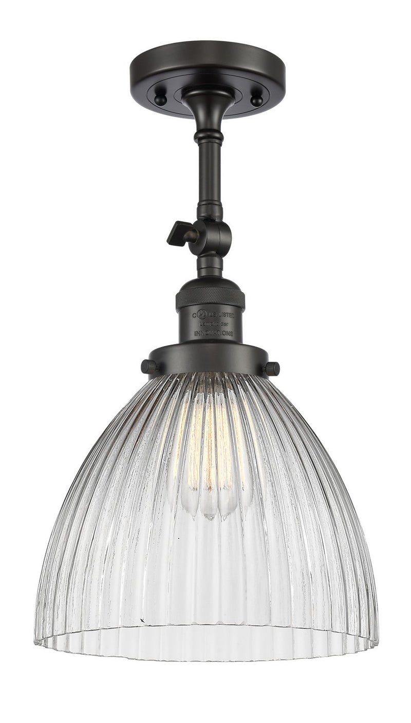 Innovations 201F-OB-G222-LED LED Semi-Flush Mount, Oil Rubbed Bronze