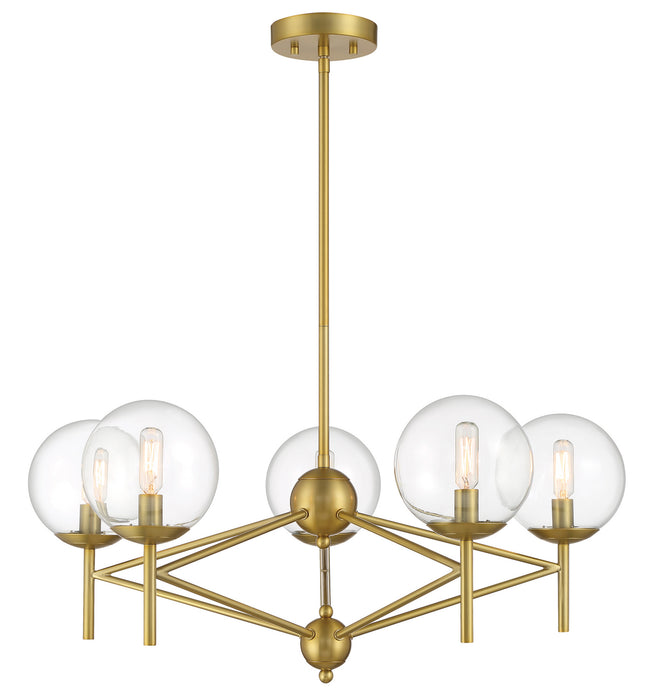 Minka-Lavery 2795-695 Five Light Pendant, Soft Brass